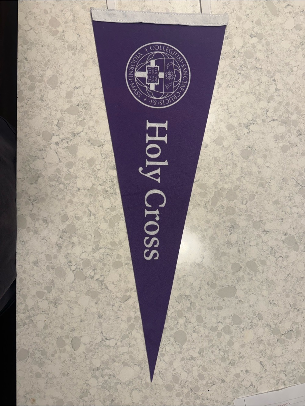 Holy Cross Purple Felt Pennant Banner